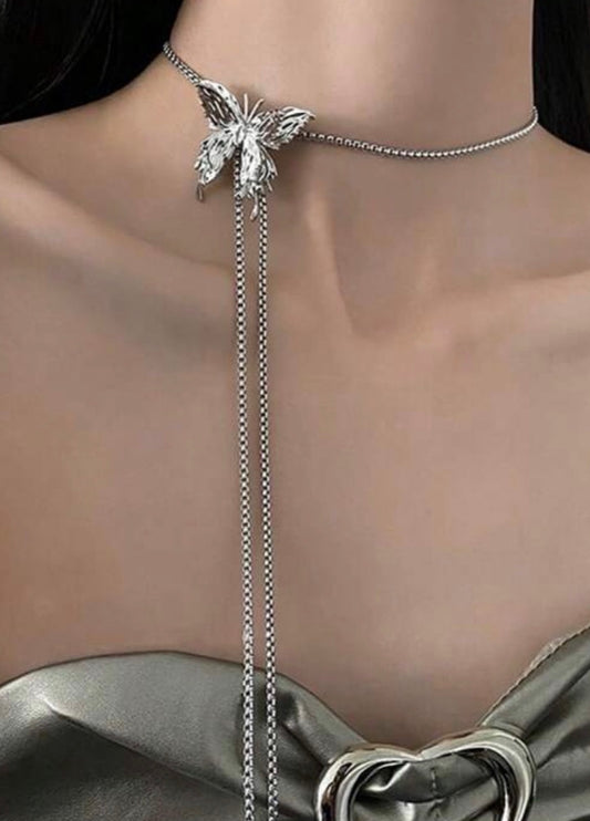 Silver Butterfly Necklace