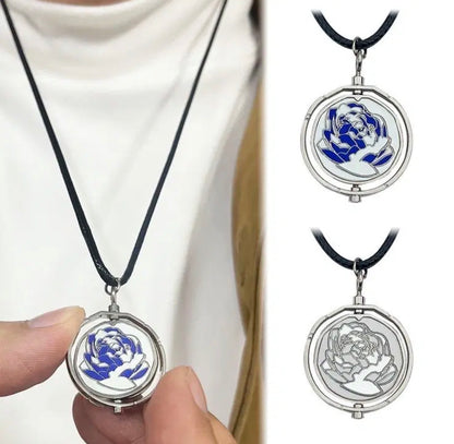 Jinx Blue Rose Rotating Necklace