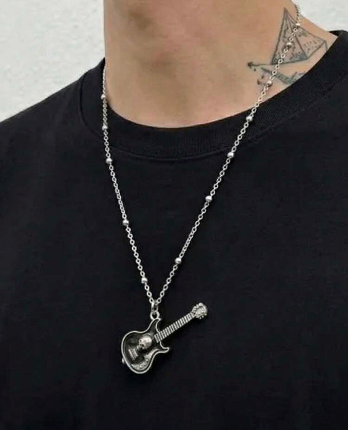 Black Guitar Necklace