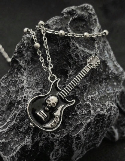 Black Guitar Necklace