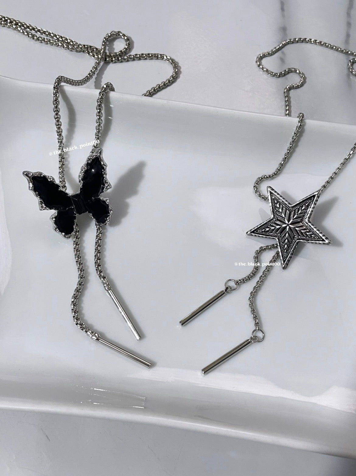 Butterfly / Star Necklaces🤍🖤