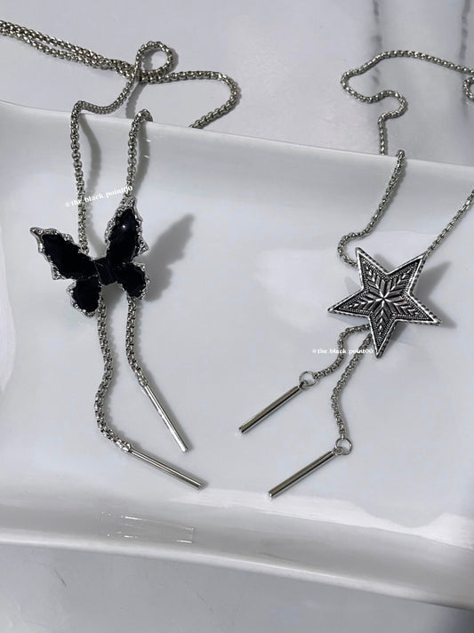 Butterfly / Star Necklaces🤍🖤