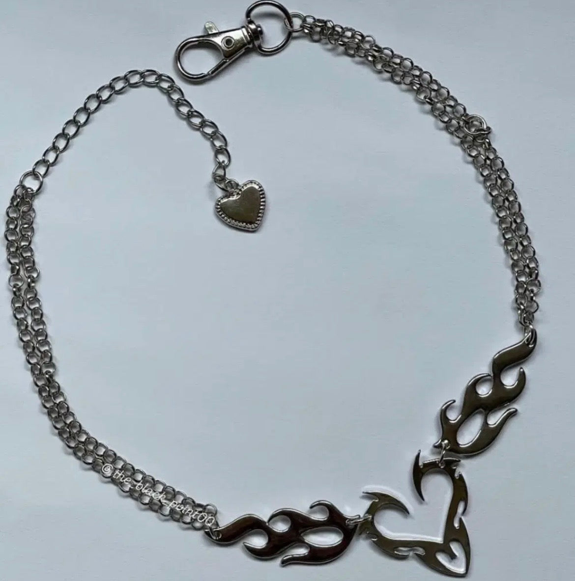 silver heart necklace