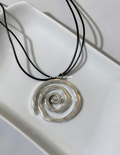 Asymmetrical Spiral Swirl Necklace🌀